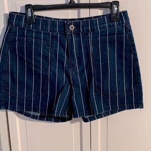 Unionbay Highrise Striped Denim Shorts EUC